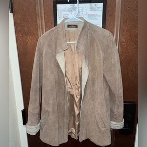Vintage Jordache Women's Tan Suede Jacket S/M
